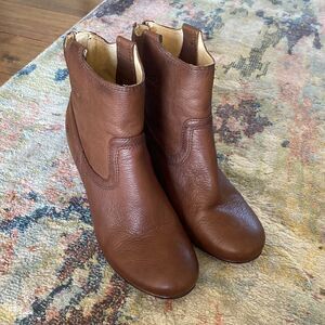 Frye  wedge  booties